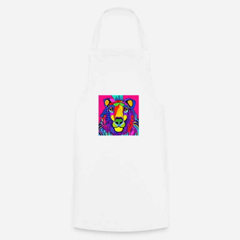 Lion, abstract - Cooking Apron - white