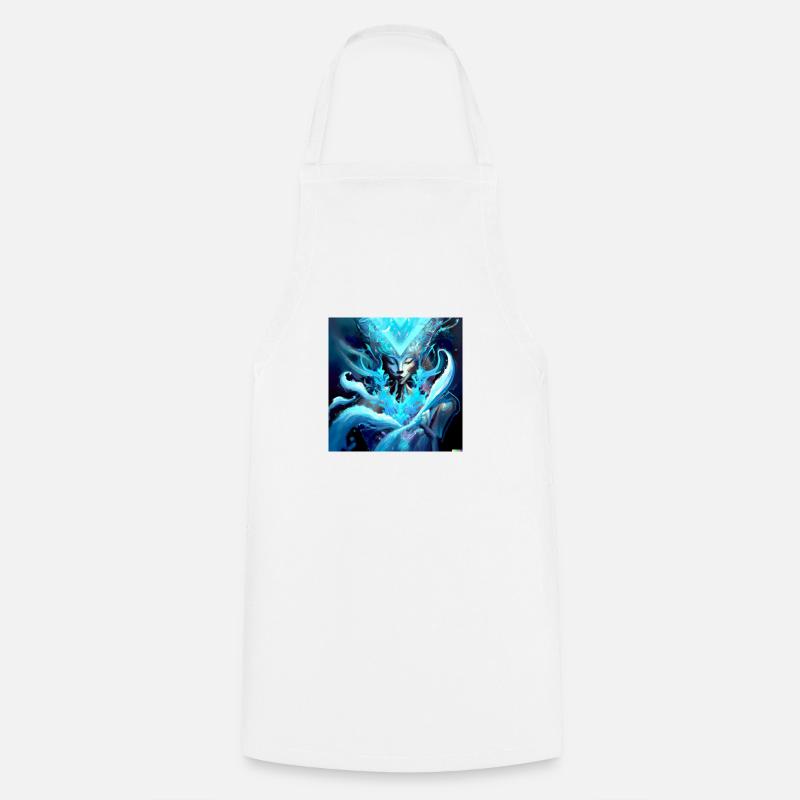 Blue Ghost digital art - Cooking Apron - white