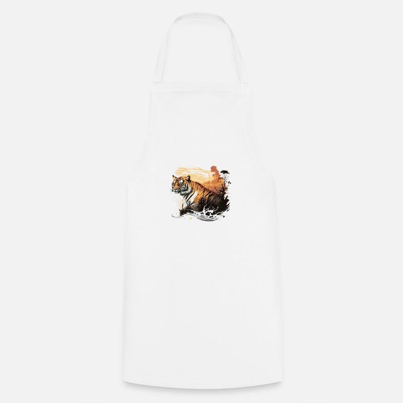 Der Tiger - Kochschürze - Weiß