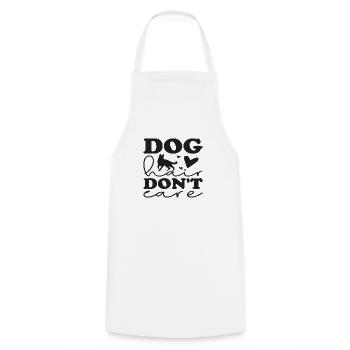 Dog hair don´t care - Kochschürze - Weiß - Vorne - AI Model Male 185 dark (185cm)