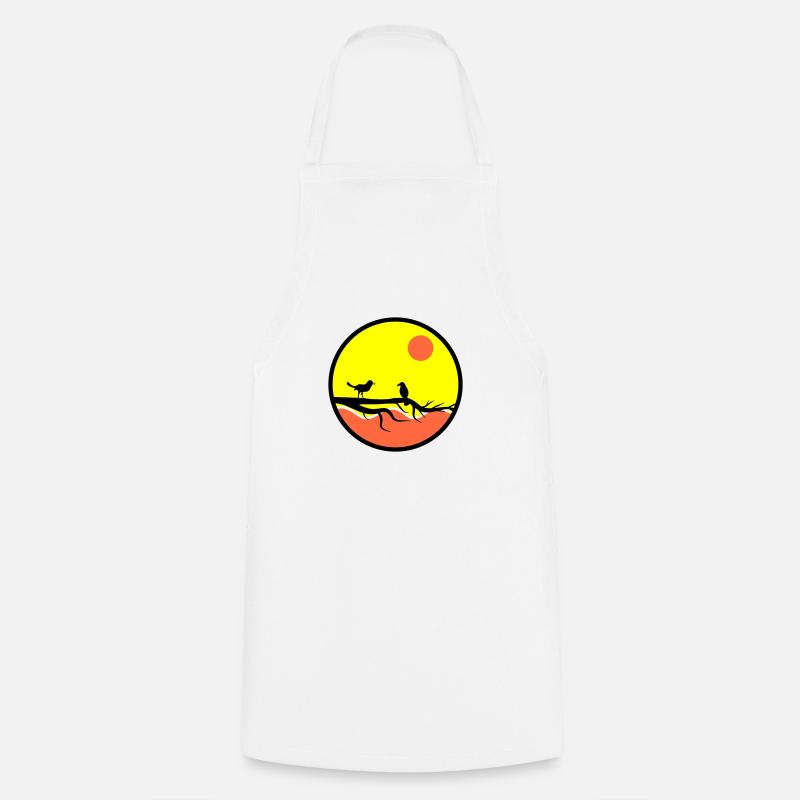 Oiseaux - Tablier de cuisine - blanc