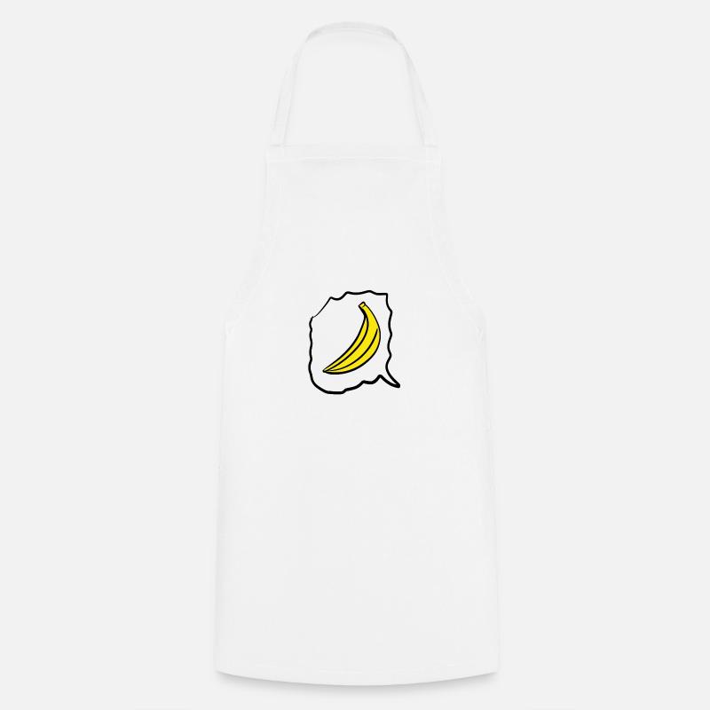 Banane - Kochschürze - Weiß
