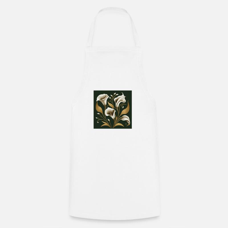 Fleurs de lys - Tablier de cuisine - blanc