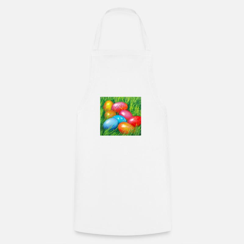 Colorful Easter eggs - Cooking Apron - white