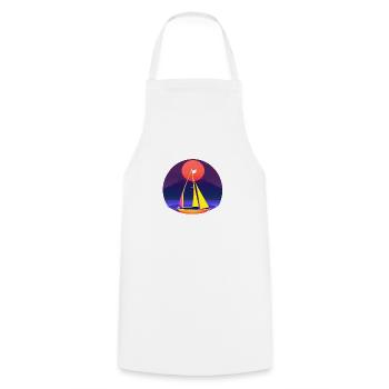 Sailing Sailing Ship Sailing Sailing Sailing Boat - Cooking Apron - white - Front - AI Model Male 185 dark (185cm)