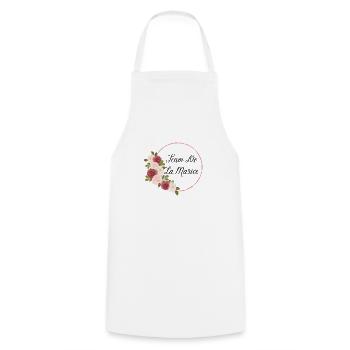 Team de la mariée floral - Tablier de cuisine - blanc - Devant - AI Model Male 185 dark (185cm)