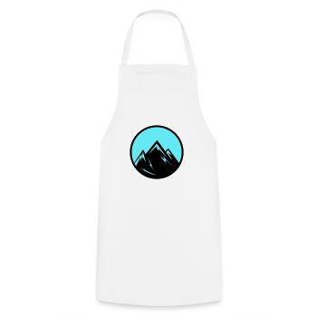 mountains - Kochschürze - Weiß - Vorne - AI Model Male 185 dark (185cm)