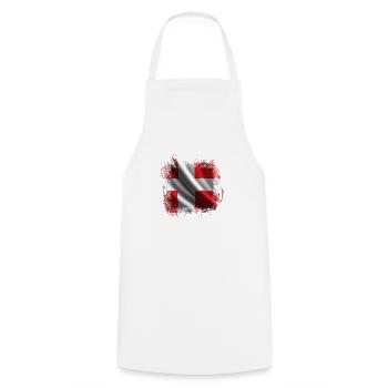 Denmark copenhagen danish scandinavia flag dansk - Cooking Apron - white - Front - AI Model Male 185 dark (185cm)