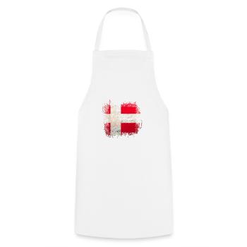 Denmark copenhagen danish scandinavia flag dansk - Cooking Apron - white - Front - AI Model Male 185 dark (185cm)