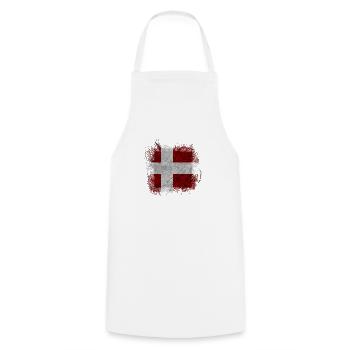 Denmark copenhagen danish scandinavia flag dansk - Cooking Apron - white - Front - AI Model Male 185 dark (185cm)