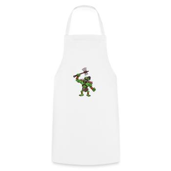 Troll Chief - Cooking Apron - white - Front - AI Model Male 185 dark (185cm)