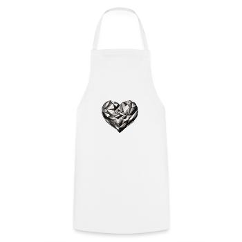 Fiançailles Fête des mères Saint-Valentin Mariage d’amour - Tablier de cuisine - blanc - Devant - AI Model Male 185 dark (185cm)