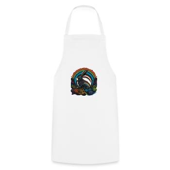 Colourful Easter Bunny Magic at Easter Colourful - Cooking Apron - white - Front - AI Model Male 185 dark (185cm)