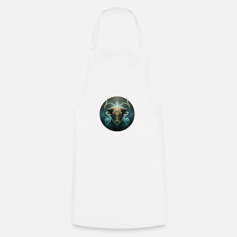 taureau trophée - Tablier de cuisine - blanc