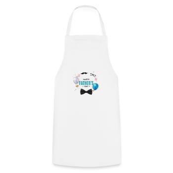 Cadeau Fête des Pères - Papa est le meilleur / Journée des hommes - Tablier de cuisine - blanc - Devant - AI Model Male 185 dark (185cm)