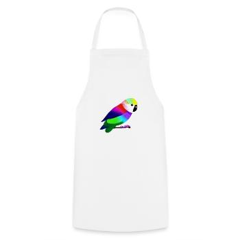 Budgie Bird Owner Bird Cockatiel - Cooking Apron - white - Front - AI Model Male 185 dark (185cm)