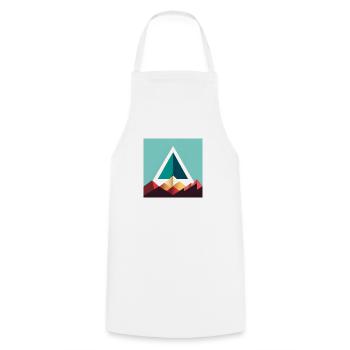 triangle abstrait - Tablier de cuisine - blanc - Devant - AI Model Male 185 dark (185cm)
