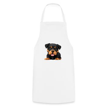Chiens Rottweiler Puppy Rottweiler Puppy Dog - Tablier de cuisine - blanc - Devant - AI Model Male 185 dark (185cm)