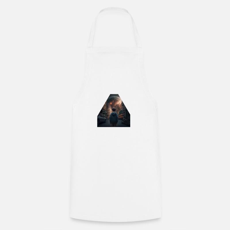 Alien Landing - Cooking Apron - white