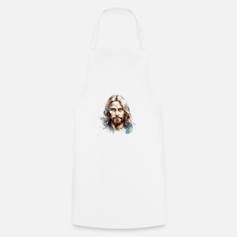 Jésus-Christ #07 - Tablier de cuisine - blanc