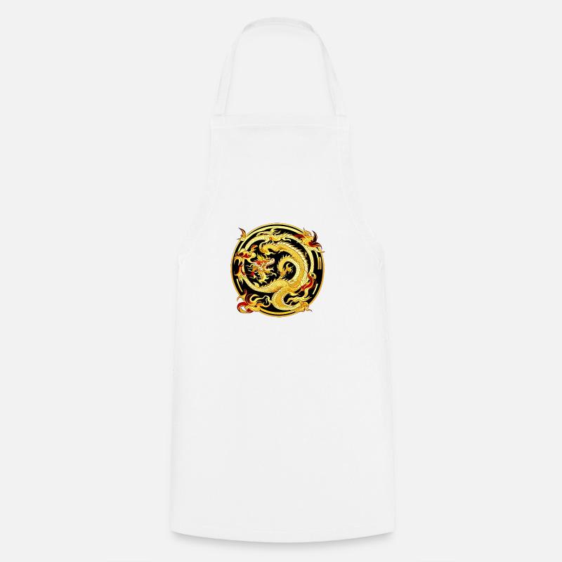 Dragon chinois - Tablier de cuisine - blanc