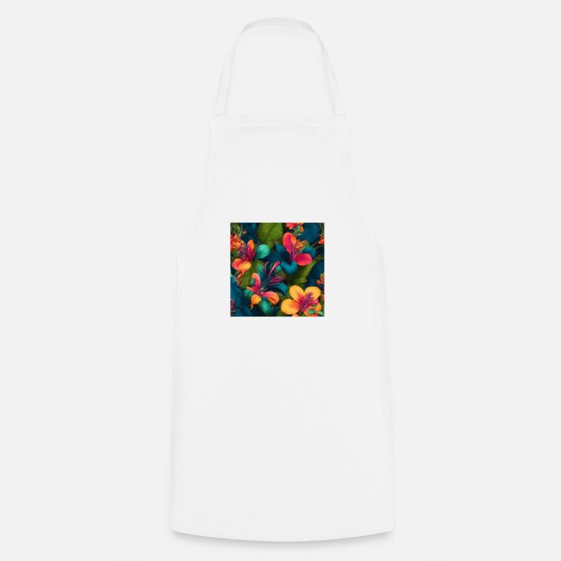 Amazing magic amazonian flowers - Cooking Apron - white