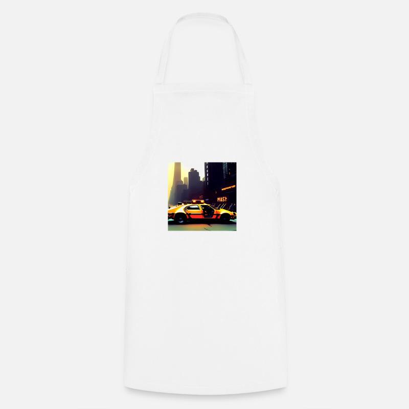 Cyberpunk Auto - Tablier de cuisine - blanc