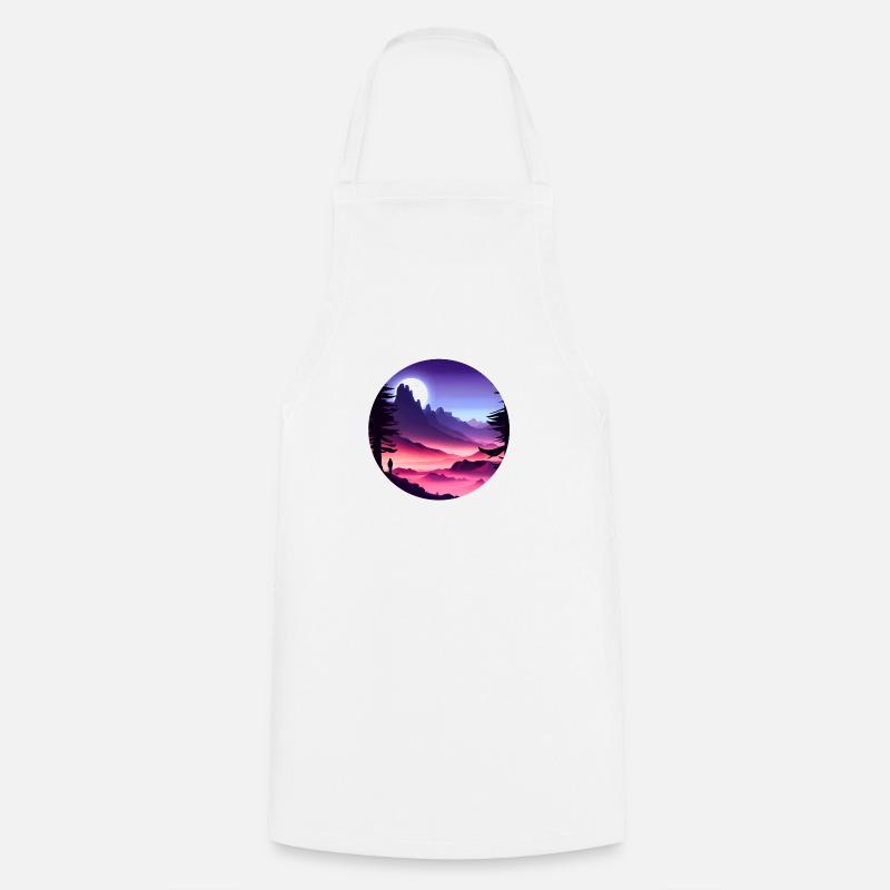 austronaut alone in an alien galaxy - Cooking Apron - white