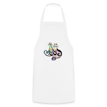 Chats - Tablier de cuisine - blanc - Devant - AI Model Male 185 dark (185cm)
