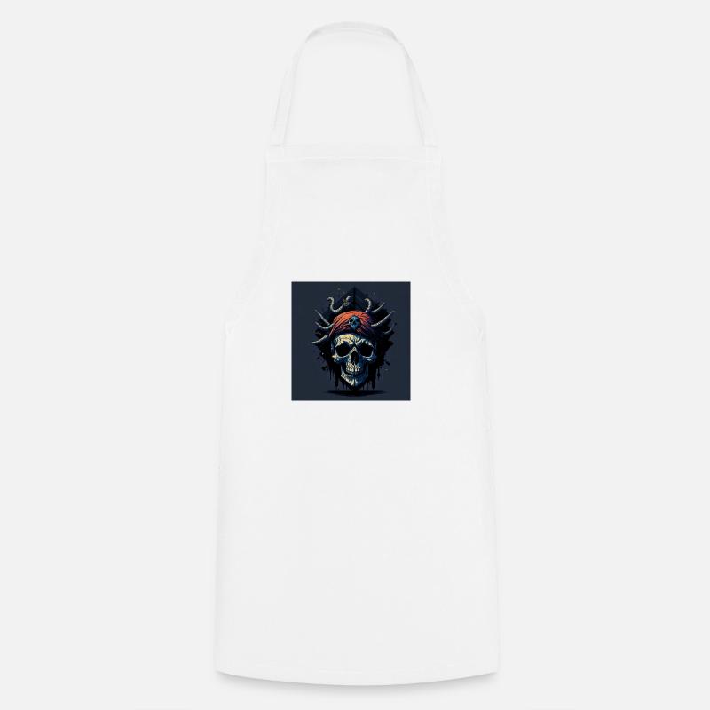 Pirate Skull Skull Skull - Cooking Apron - white