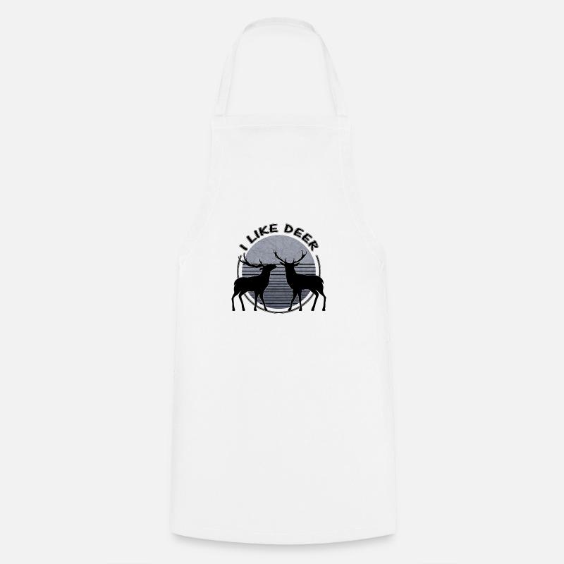 Deer - Cooking Apron - white