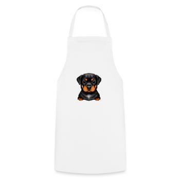 Rottweiler Chien Rottweiler Chiot Chiens Chiot - Tablier de cuisine - blanc - Devant - AI Model Male 185 dark (185cm)