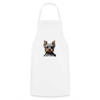Dog Owner Yorkshire Terrier Puppy Dog - Cooking Apron - white - Front - AI Model Male 185 dark (185cm)