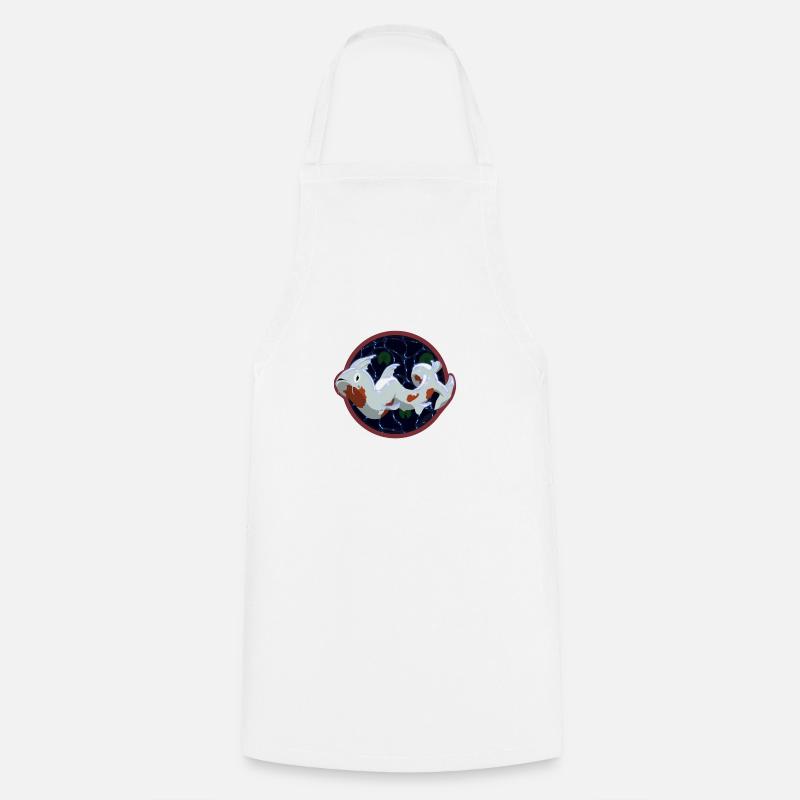 Koi Dragon - Cooking Apron - white