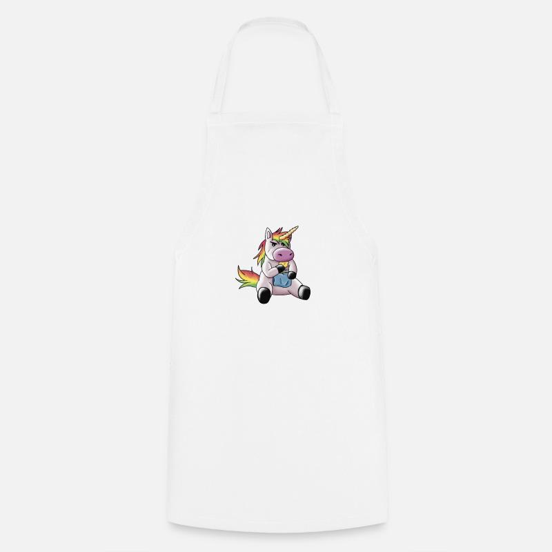 Licorne Fluffy - Tablier de cuisine - blanc