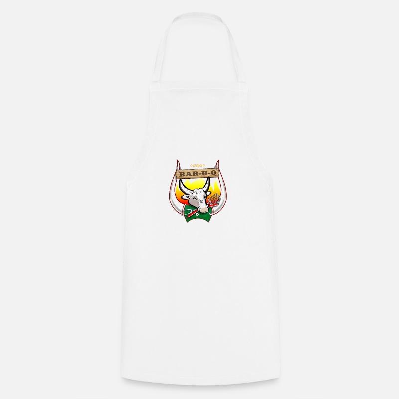 BAR B Q - Cooking Apron - white