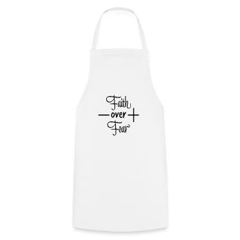 La foi plutôt que la peur - Tablier de cuisine - blanc - Devant - AI Model Male 185 dark (185cm)