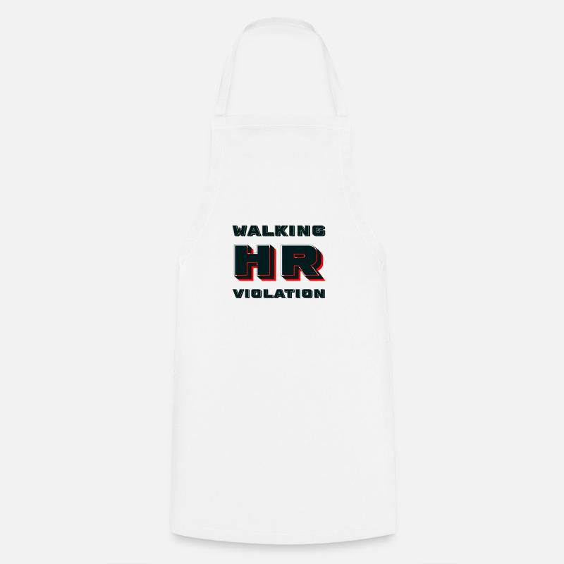 walking HR violation - Cooking Apron - white