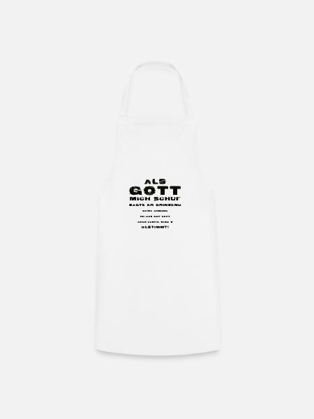 Als Gott mich Schuf - Kochschürze - Weiß