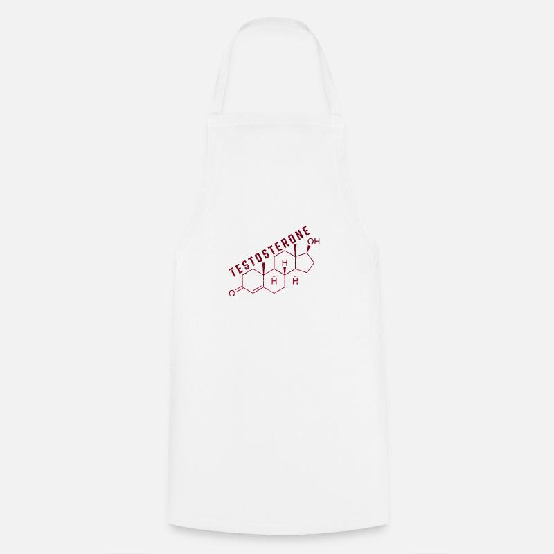 molécule de testostérone - Tablier de cuisine - blanc