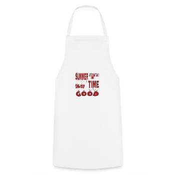 summer 2023 - Tablier de cuisine - blanc - Devant - AI Model Male 185 dark (185cm)