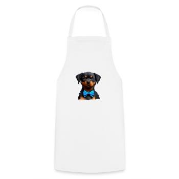 Rottweiler Chien Chiot Chiens Rottweiler Chiot - Tablier de cuisine - blanc - Devant - AI Model Male 185 dark (185cm)