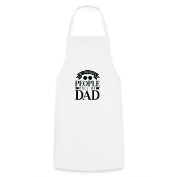 Mes gens préférés m’appellent papa - Tablier de cuisine - blanc - Devant - AI Model Male 185 dark (185cm)