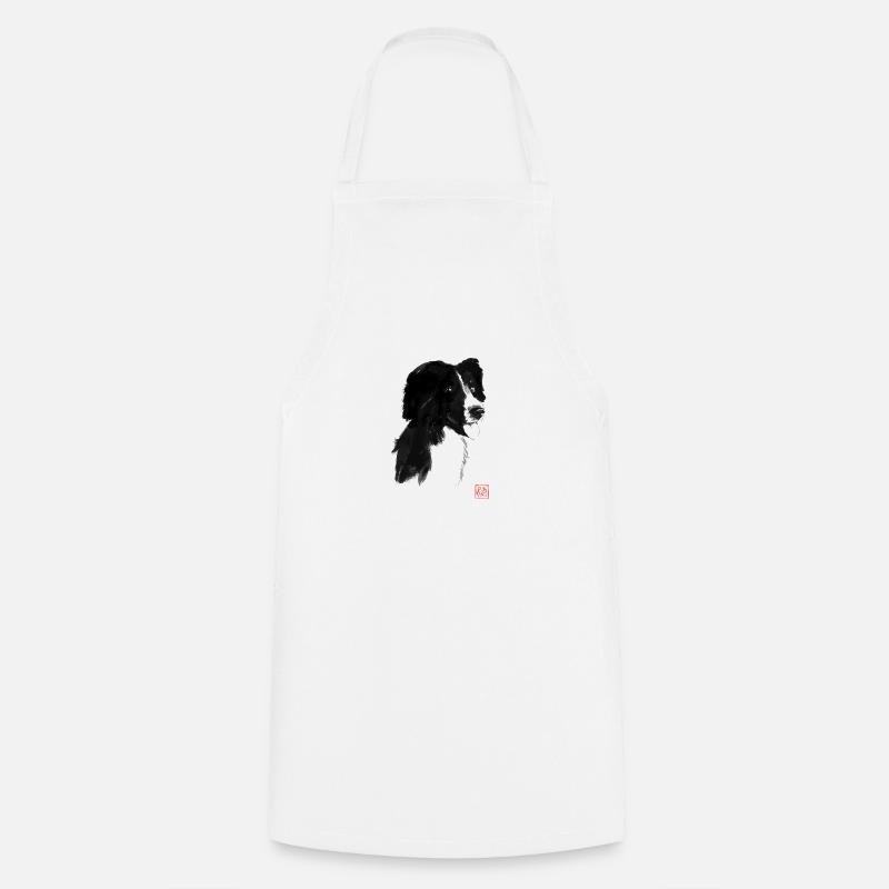 Black dog - Cooking Apron - white