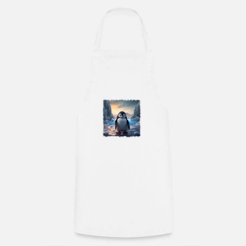 Cute penguin - Cooking Apron - white