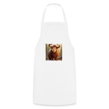Jeunes bisons - Tablier de cuisine - blanc - Devant - AI Model Male 185 dark (185cm)
