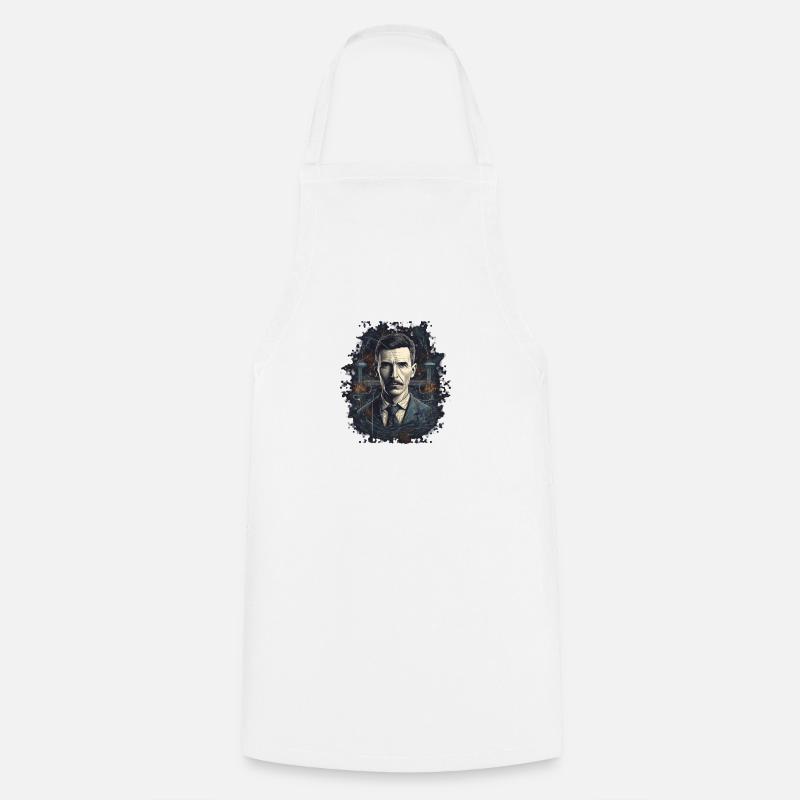 Electrifying genius: Nikola Tesla - Cooking Apron - white