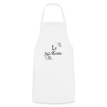 La mariée - Tablier de cuisine - blanc - Devant - AI Model Male 185 dark (185cm)
