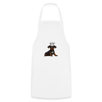 Teckel Chiens Restaurateur Chien Teckel Chiot Cuisine - Tablier de cuisine - blanc - Devant - AI Model Male 185 dark (185cm)