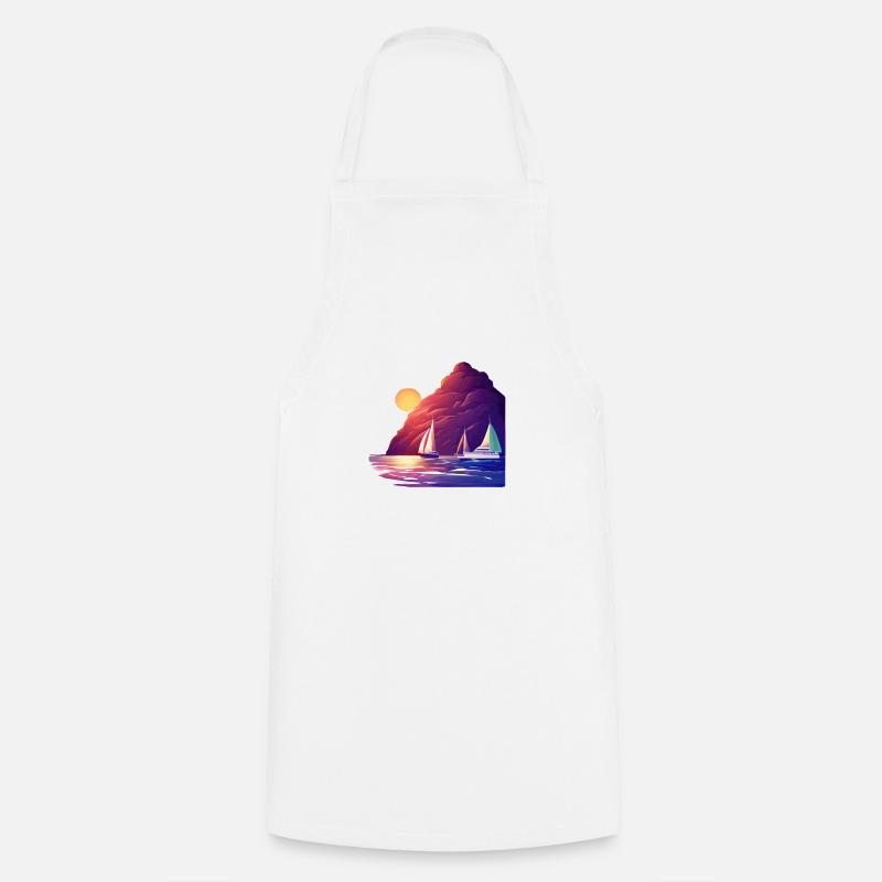 Sailing Sailboat Sailing Sailing Sailing Ship - Cooking Apron - white